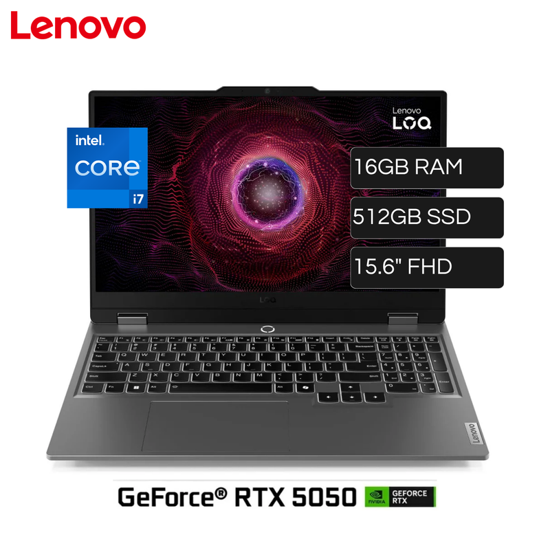Laptop Lenovo LOQ 15IRX10 Intel Core I7 13700HX RAM 16GB Disco 512GB SSD Video Nvidia RTX 5050 8GB 15.6