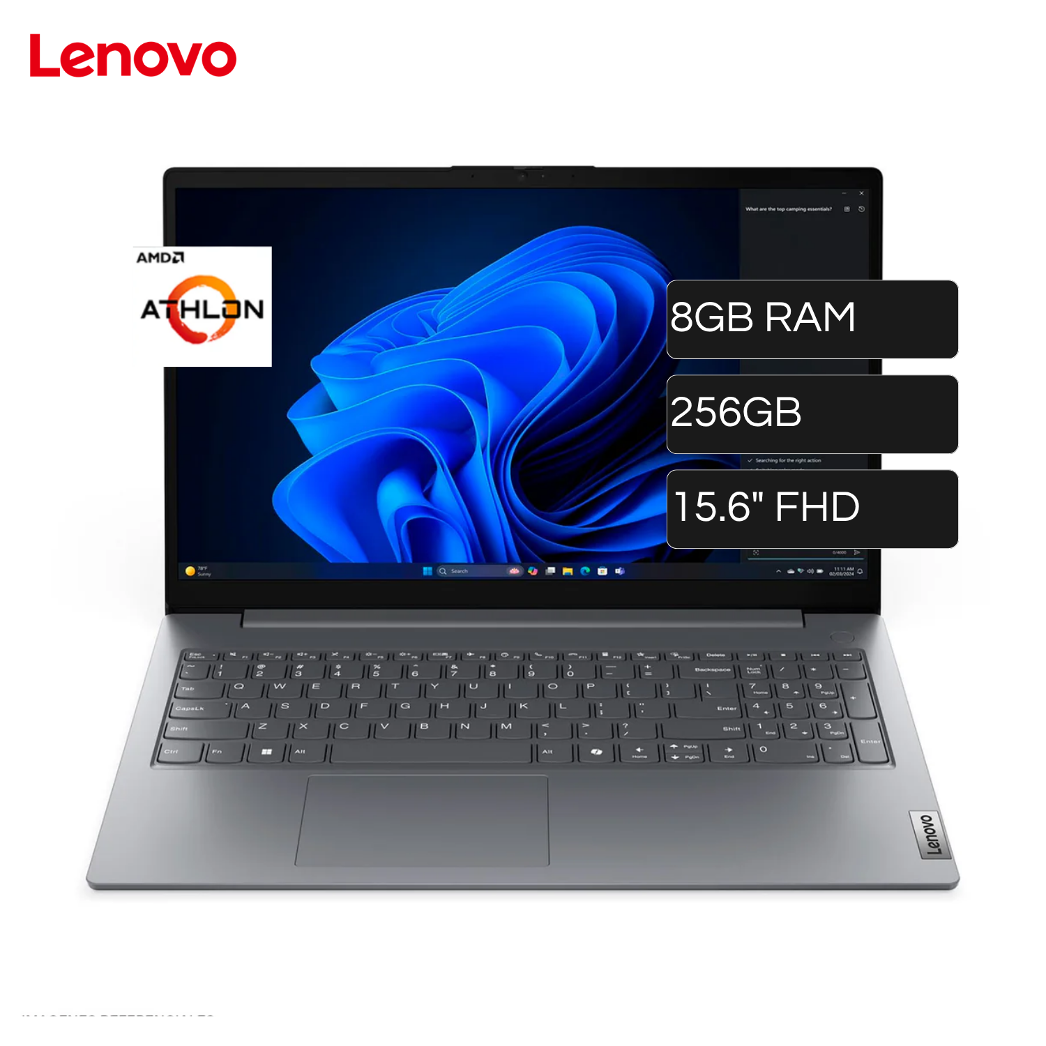 Laptop Lenovo V15 G4 AMD Athlon Silver 7120U RAM 8GB 256GB SSD 15.6” FHD FreeDos 82YU00X5LM
