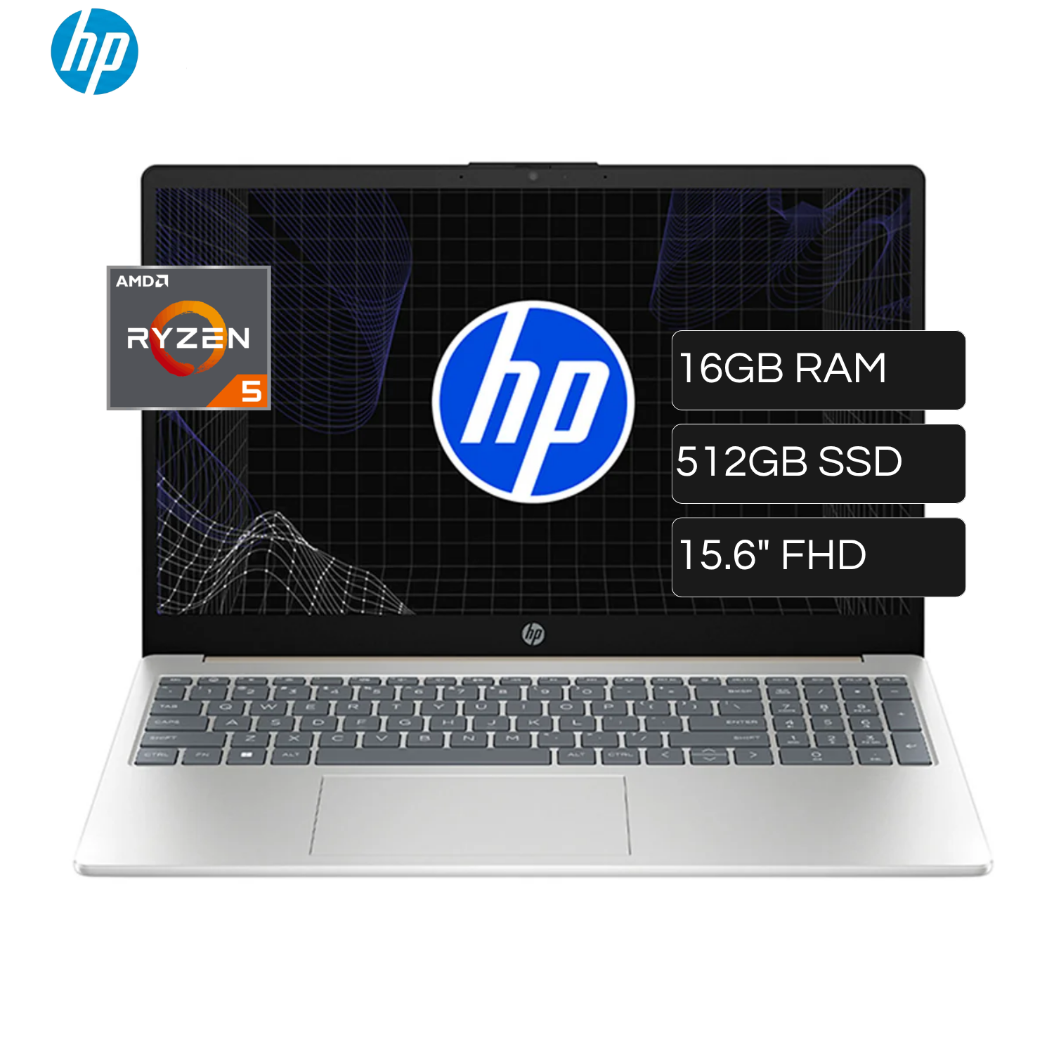 Laptop HP 15-FC0257LA AMD Ryzen 5 7520U RAM 16GB Disco 512GB SSD 15.6" FHD Windows 11 Home