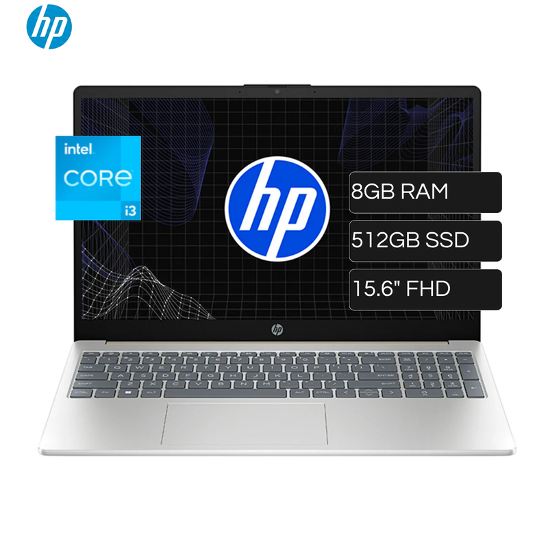 Laptop HP 15-FD0231LA Intel Core i3 N305 RAM 8GB Disco 512GB SSD 15.6