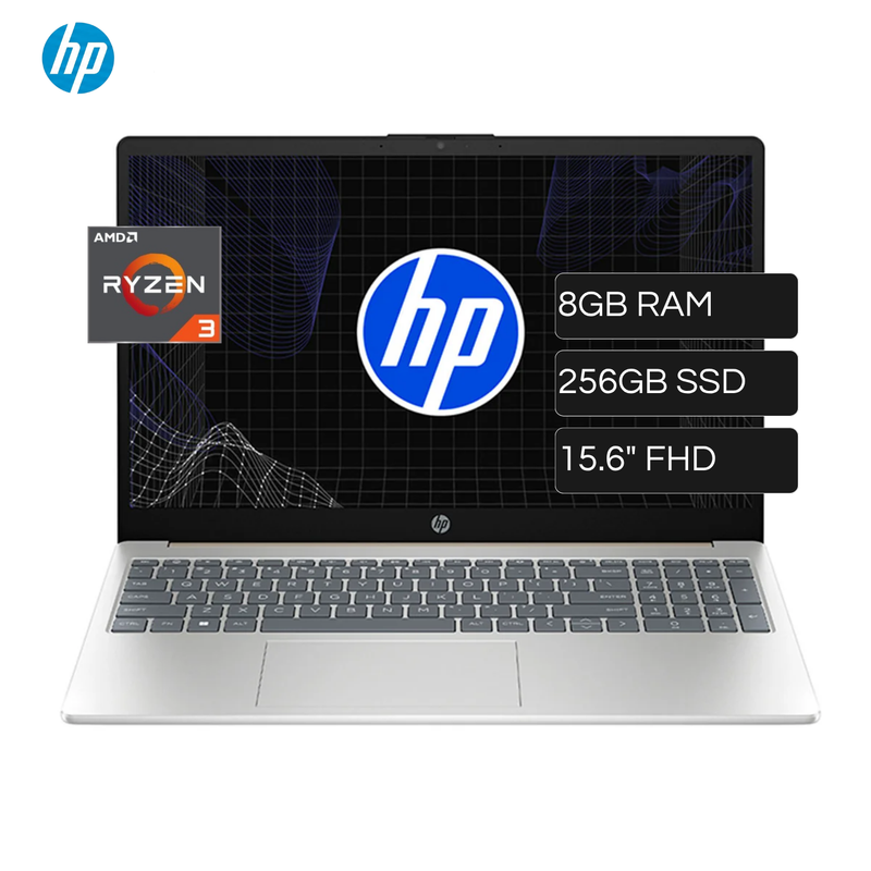Laptop HP 15-FC0006LA AMD Ryzen 3 7320U RAM 8GB Disco 256GB SSD 15.6