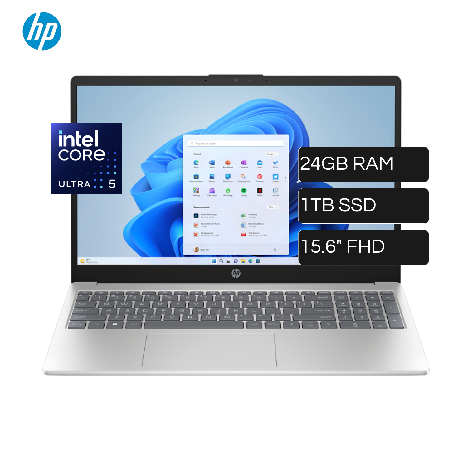 Laptop HP 15-FD2355LA Intel Core Ultra 5 225U RAM 24GB Disco 1TB SSD 15.6" FHD Windows 11 Home