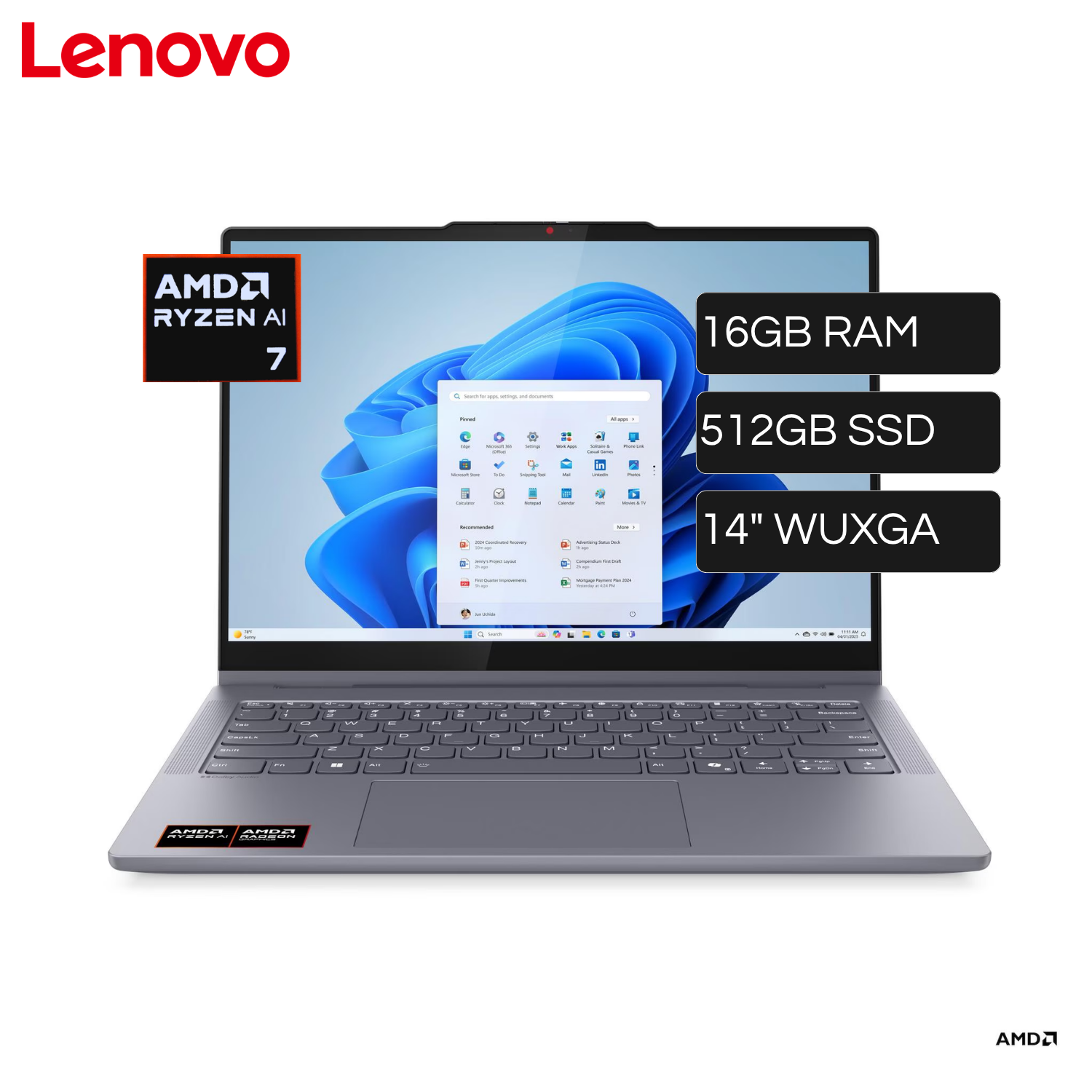 Laptop Lenovo IdeaPad 5 2-in-1 14AKP10 AMD Ryzen AI 7 350 RAM 16GB Disco 512GB SSD 14" WUXGA TACTIL FreeDos