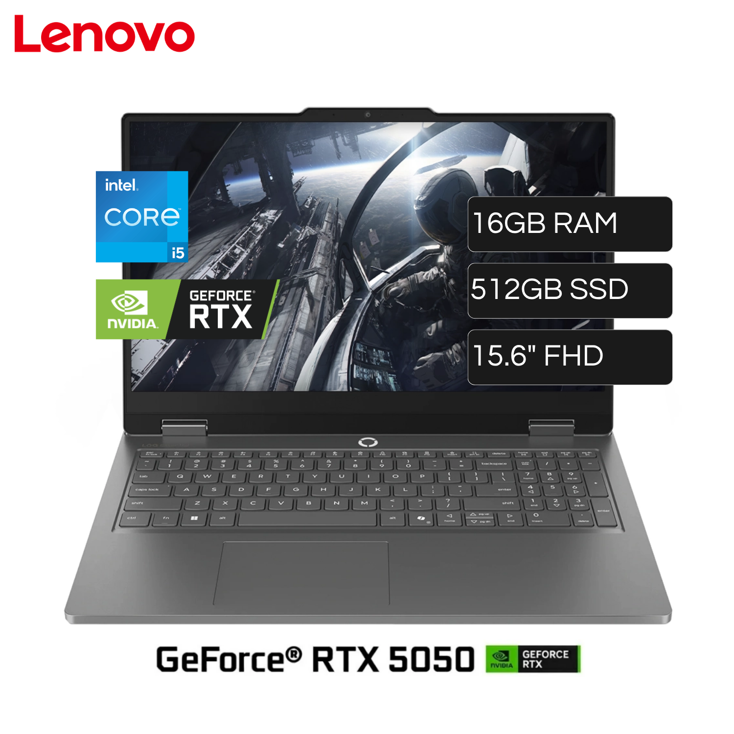 Laptop Lenovo LOQ Essential 15IRX11 Intel Core I5 13450HX RAM 16GB Disco 512GB SSD Video Nvidia RTX 5050 8GB 15.6" FHD 144Hz FreeDos