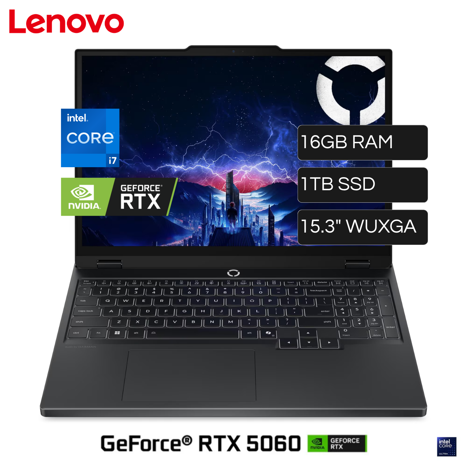 Laptop Lenovo Legion 5 15IRX10 Intel Core I7 13650HX RAM 16GB Disco 1TB SSD Video Nvidia RTX 5060 8GB 15.3" WUXGA 165Hz FreeDos