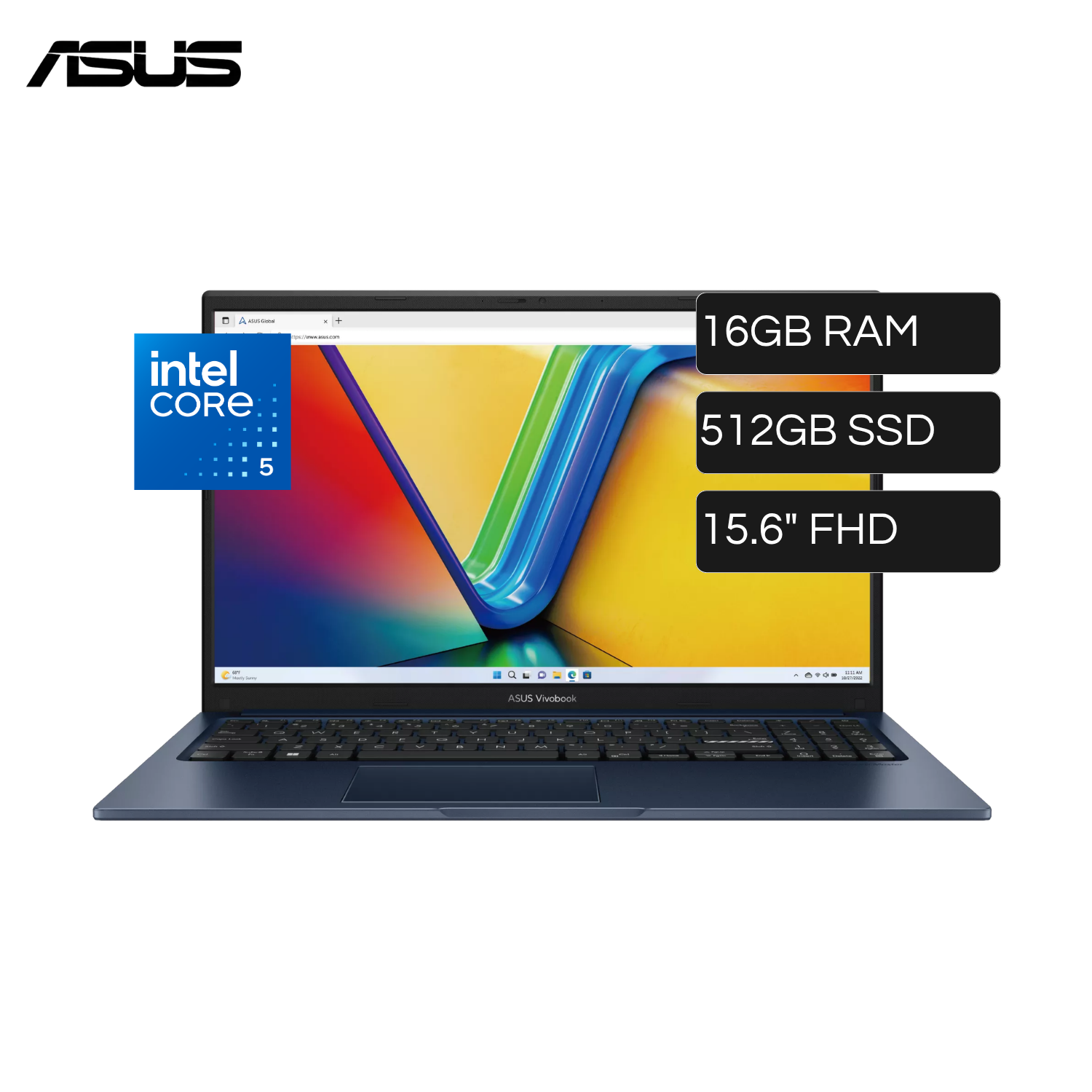 Laptop Asus Vivobook X1504VA-BQ4055 Intel Core 5 120U RAM 16GB Disco 512GB SSD 15.6" FHD FreeDos