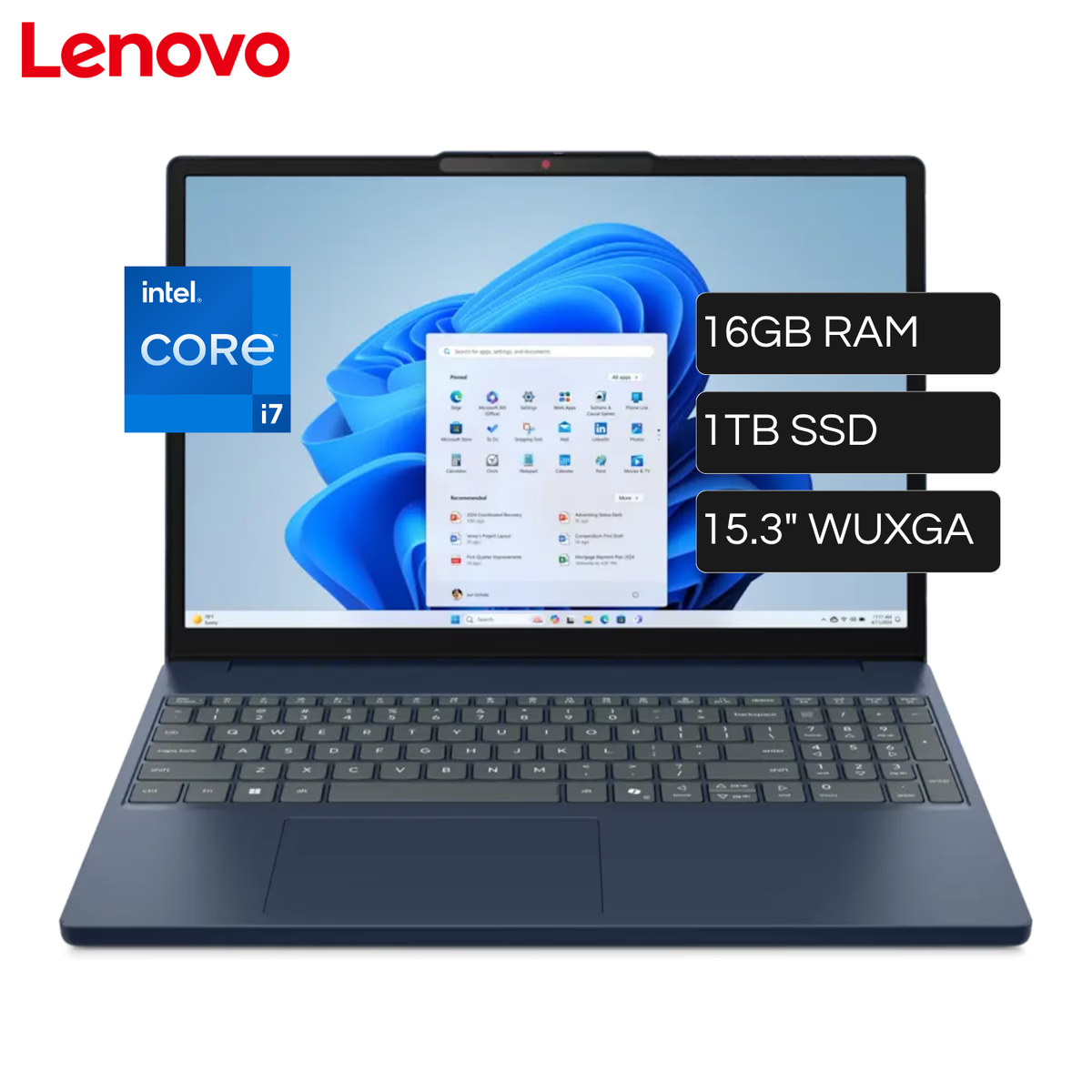Laptop Lenovo Ideapad Slim 3 15IRH10 Intel Core I7 13620H RAM 16GB Disco 1TB SSD 15.3" WUXGA FreeDos