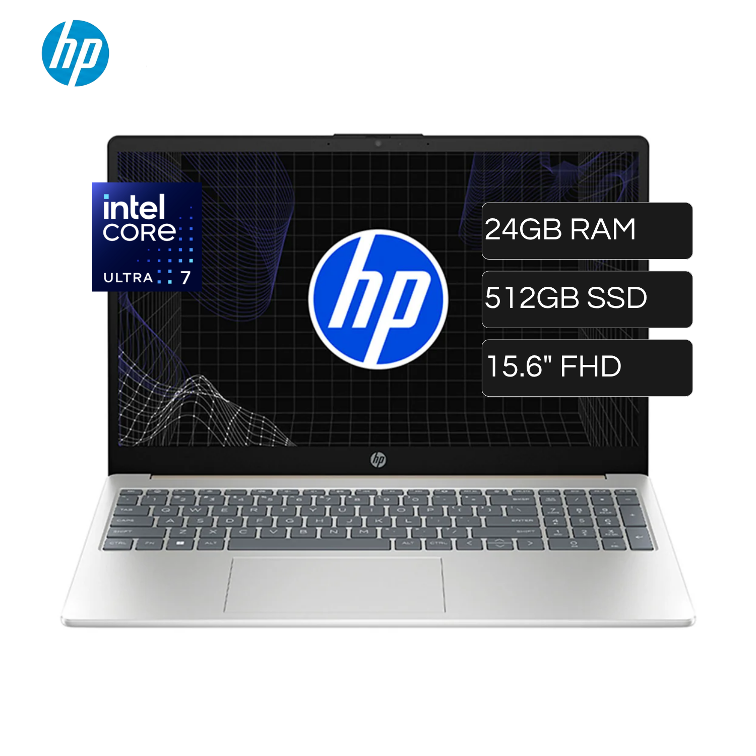 Laptop HP 15-FD2373LA Intel Ultra 7 255U RAM 24GB Disco 512GB SSD 15.6" FHD Windows 11