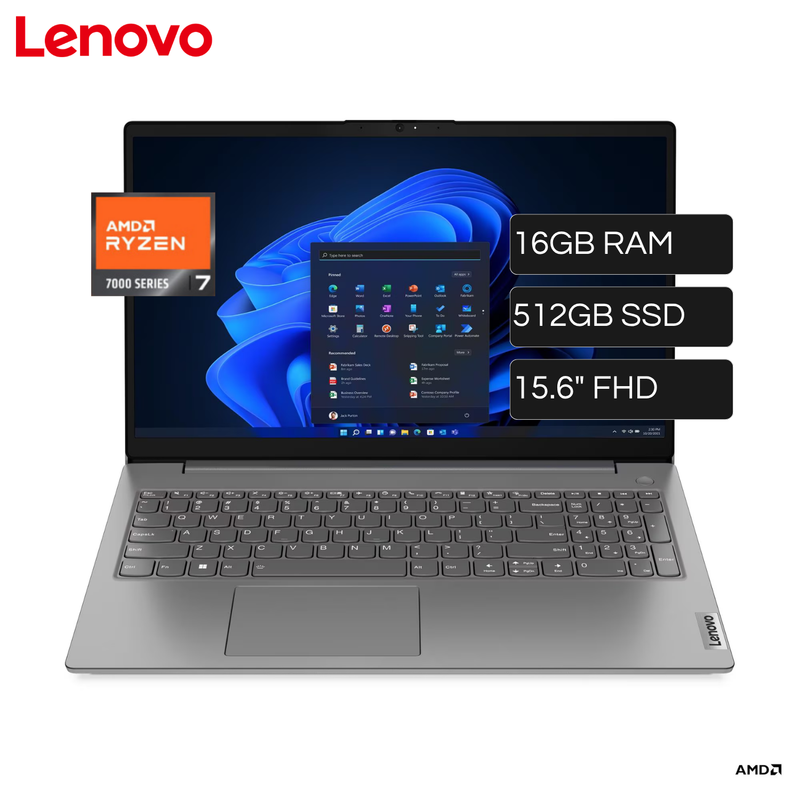 Laptop Lenovo V15 G4 AMD Ryzen 7 7730U RAM 16GB Disco 512GB SSD 15.6
