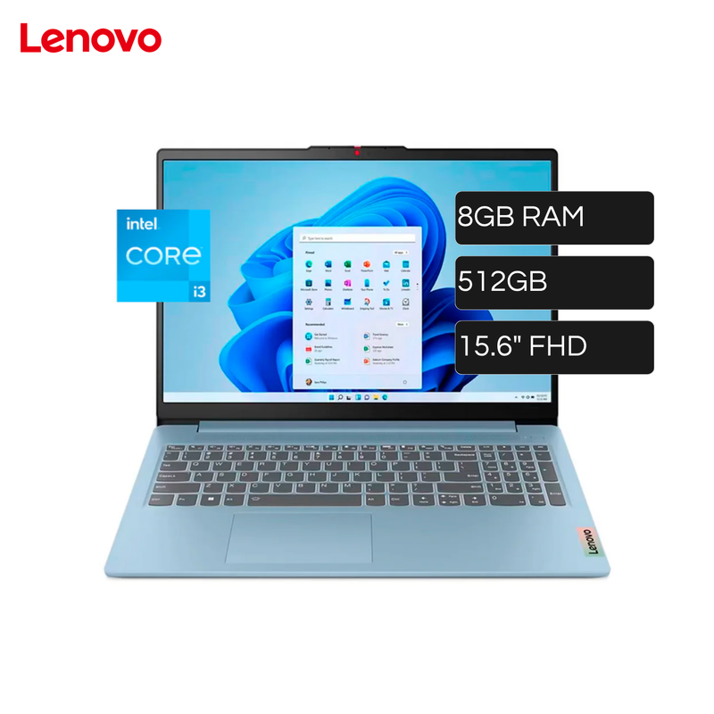 Laptop Lenovo Slim 3 82XB0032LM Intel Core i3 N305 8GB RAM Disco 512GB SSD 15.6