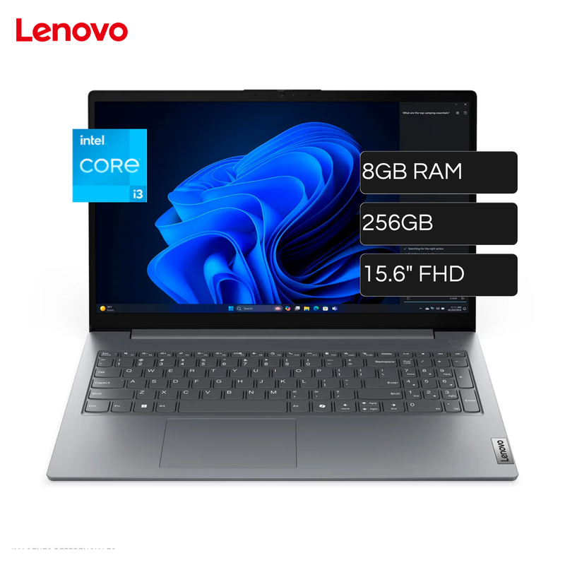 Laptop Lenovo V15 Gen 5. Intel Core i3 1315U RAM 8GB (Ampliable hasta 32GB) Disco 256GB SSD 15.6” FHD FreeDos