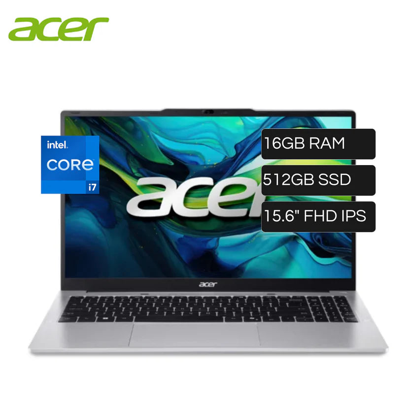 Laptop Acer Aspire Lite AL15-72P-7055 Intel Core I7 13620H RAM 16GB Disco 512GB SSD 15.6" FHD Windows 11 Home