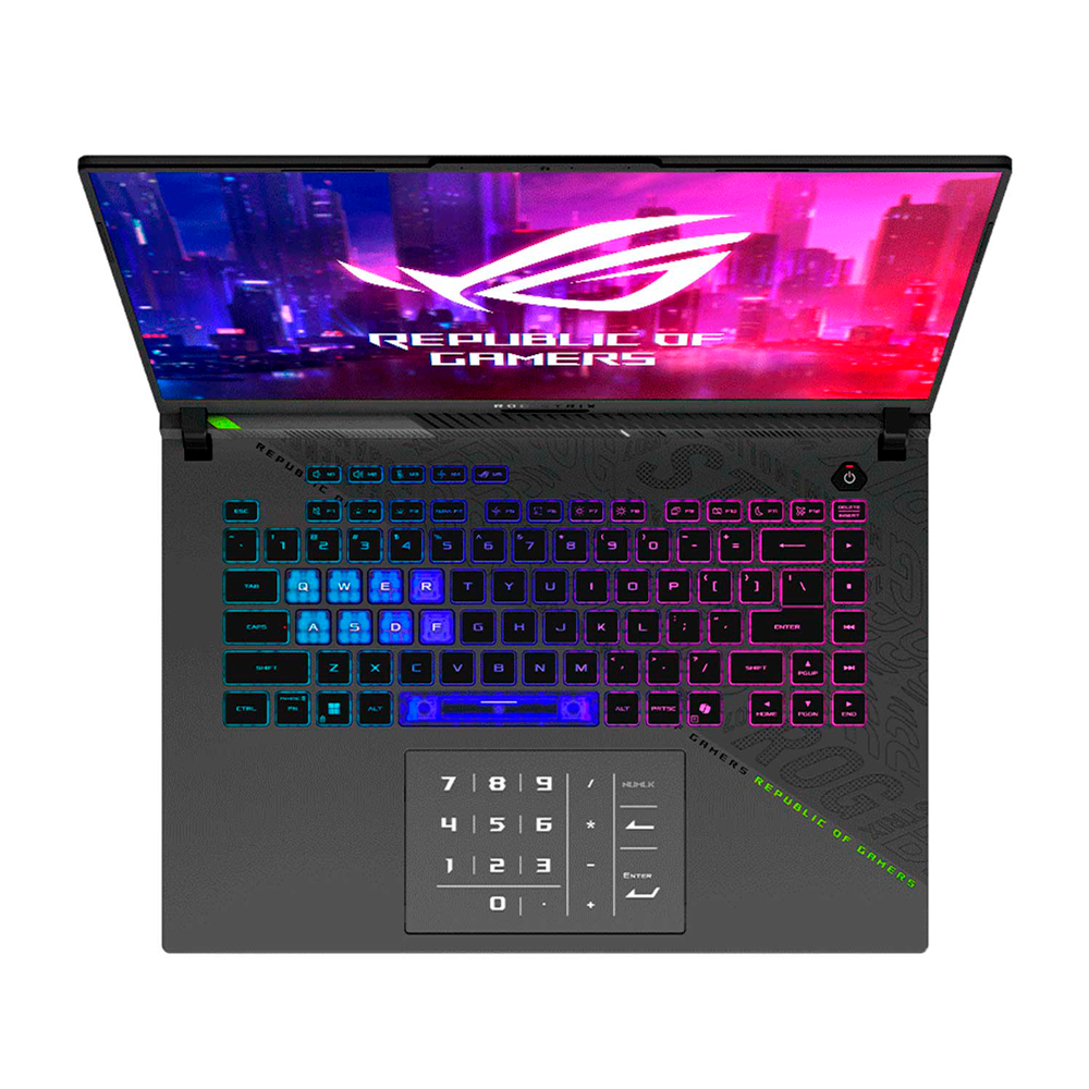 Laptop Asus Rog Strix G16 AMD Ryzen 9 8940HX Ram 16GB Disco 512GB SSD Video Nvidia RTX 5060 8GB 16" WUXGA IPS 165HZ FreeDos